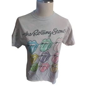 The rolling stones tee women's medium pastle tye dye